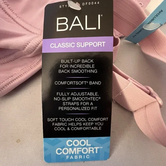 Bali Classic Support Wirefree Bra Cool Comfort‎ Pink Style DF0044 Size 34C - Picture 3 of 4